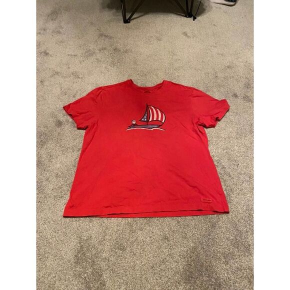 Life‎ is good mens XL red - Picture 1 of 4